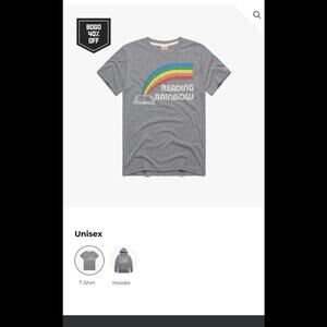 Homage Reading Rainbow Unisex T-Shirt - Retro Design